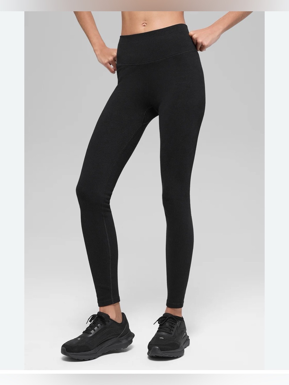 lululemon athletica Black Ribbed High-Rise Leggings